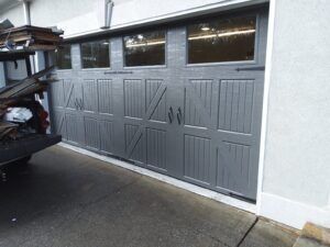 Gray garage door