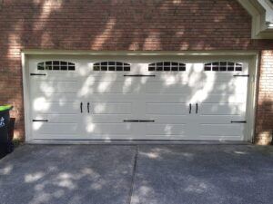 white garage door with window